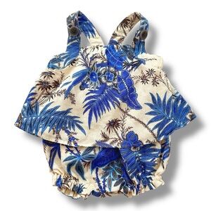 Banana Republic | Tropical Print Linen Baby Set (0-3 mos) 💙